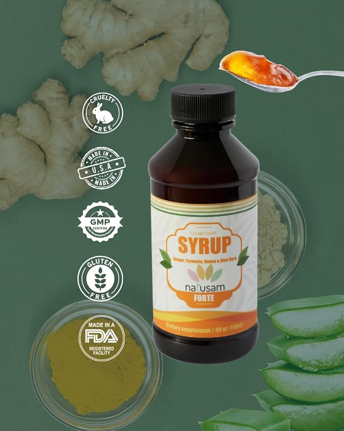 2 Natural Supplement Turmeric Honey Ginger and Aloe Vera - Exotic Spice Flavor - 4 fl oz x 2 Units