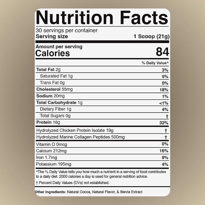 Dr. Colbert MD Hydrolyzed Collagen Powder | Chocolate Coconut Flavor | by Divine Health | Type I II III Collagen | Support Healthy Hair Skin Nails and Joints | Keto Zone | 630g | 30 Servings