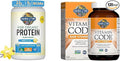 Garden of Life Organic Vegan Vanilla Protein Powder 22g - Vitamin Code Vitamin C 120 Capsules Bundle