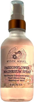 Magnesium Oil Spray for Feet &amp Body in a Glass Bottle Maximum Concentration Gentle on Skin Made in the USA (4 Fl. Oz. Passionflower)