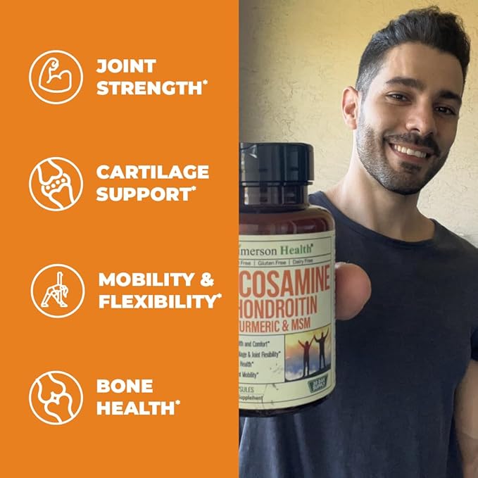 Glucosamine Chondroitin Turmeric + Multivitamin for Women 2-Bottle Supplement Bundle for Her. Healthy Immune Response Joint Support Antioxidant Properties