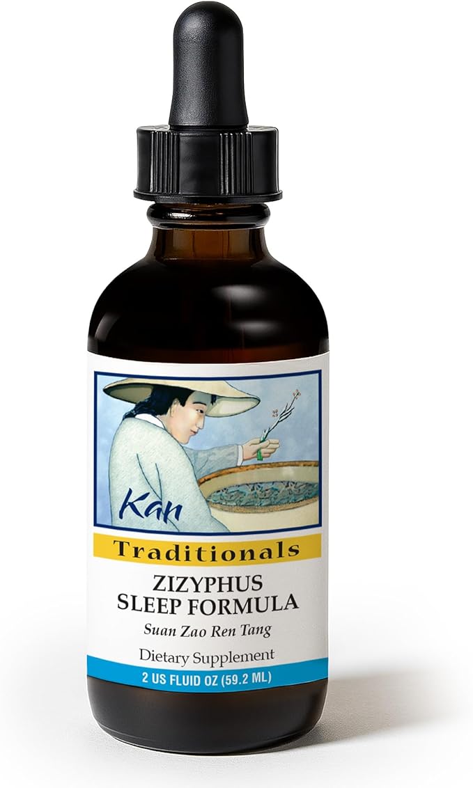 Kan Herbs Company Zizyphus Sleep Formula – Traditional Chinese Herbal Blend for Nighttime Balance and Relaxation Support Promotes Overall Well-Being and Harmony Liquid Extract 2 fl oz