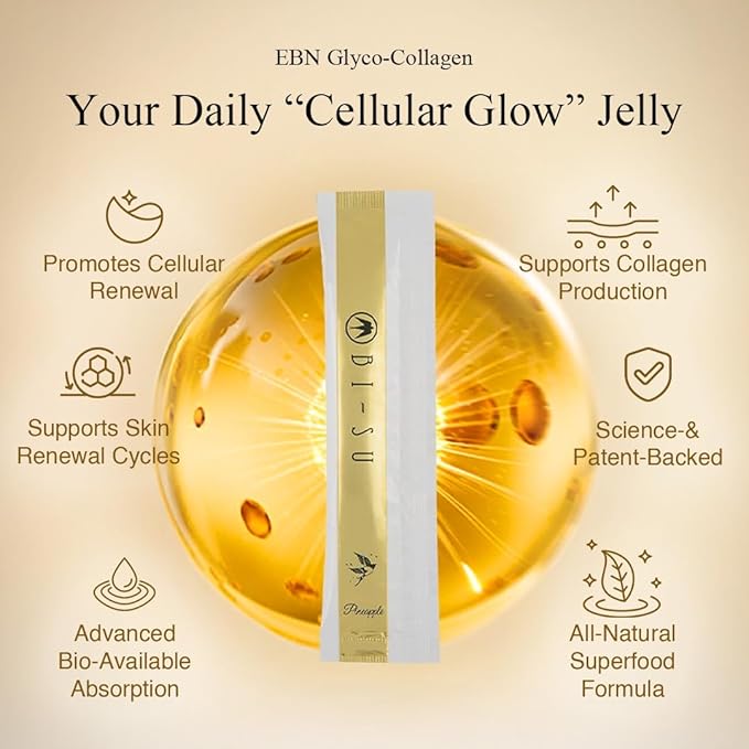 BI-SU Bird's Nest Essence Collagen Jelly Stick with Vitamin C Fish Collagen Peptides Anti Aging Maintain Skin Elasticity Immunity Support Japan Beauty Skin Care Secret Rose Flavor 7 PCS