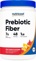 Nutricost Prebiotic Fiber Fruit Punch Flavored (1 Pound) - Vegan Gluten-Free GMO-Free