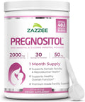 Zazzee PREGNOSITOL Powder 30 Day Supply Myo-Inositol and D-Chiro-Inositol 40:1 Fertility Blend Free Scoop for Exact Dosage Premium Balanced Formula 30 Servings Vegan All-Natural and Non-GMO