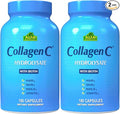 ALFA VITAMINS CollagenC Collagen Hydrolysate Capsules with Biotin - Anti-Aging Nutritional Supplement for Skin Nails &amp Hair Rejuvenation - Supports Bone &amp Muscle - Made in USA - 180 Capsules