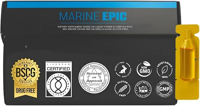 Promarine Marine Epic | Longevity | Biohacking | Anti-Aging | Helps Reduce Oxidative Stress | Biotechnology | Exceptional Cellular antioxidant