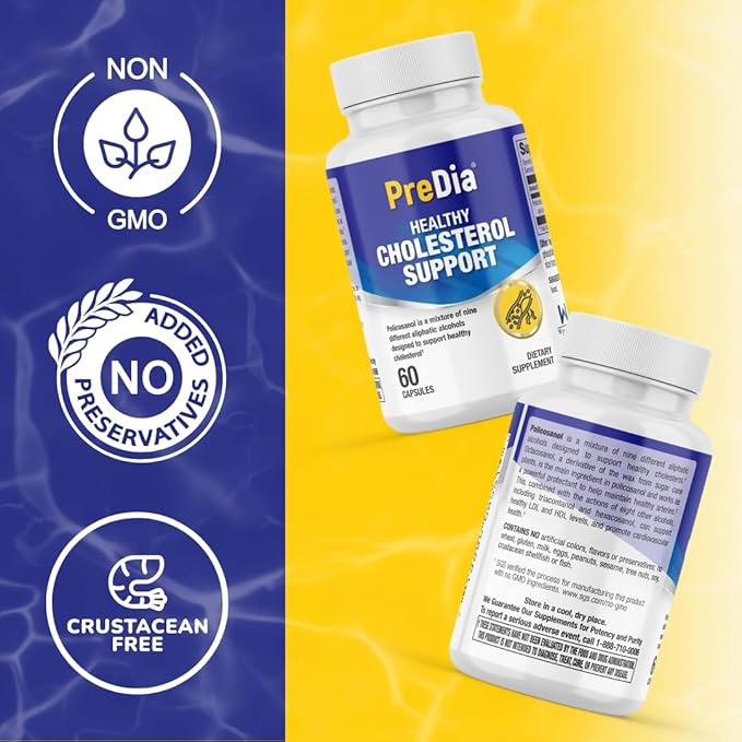 PREDIA - Healthy Cholesterol Support - (Policosanol 20 mg)