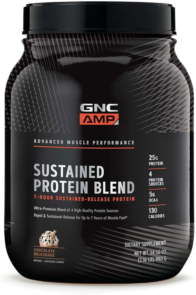 GNC AMP Sustained Protein Blend - Cinnamon Toast (28 Servings)