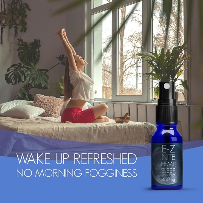 Hemp Sleep Spray with Melatonin L-Theanine Valerian Root Magnesium | Fast Acting Non-Habit Forming Non-GMO Gluten Free Natural Sleep Aid