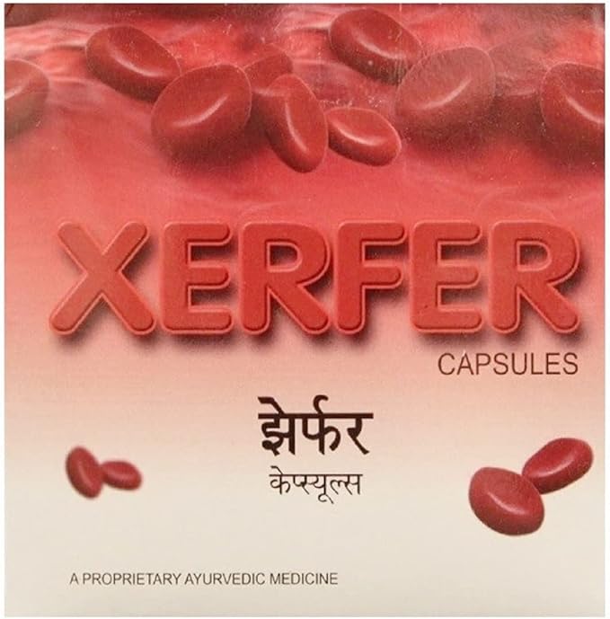 AVN Xerfer Capsules - Helps in Anemia by promoting Natural RBC formation Helps Improve Hemoglobin Levels Enhances Iron absorption (Pack of 1) (120 Capsules)