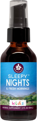 WishGarden Herbs Sleepy Nights for Kids - All-Natural Herbal Sleep Aid Tincture Without Melatonin Organic Sleep Supplement with Passionflower &amp Scullcap Supports Safe and Restful Deep Sleep 2oz