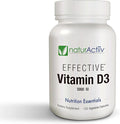 Organic VIT D3 125mcg (5000 iu) Pro Strength MiniCaps Support Bone Muscle Joint Cardio Breast Colon Immune Health Easy Swallow Fast Absorb