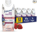 Ensure Max Protein Shake | Creamy Strawberry | Ready to Drink | 30g Protein for Muscle Health | 1g Sugar 4g Fiber | 11 fl oz Bottle 12 Pack