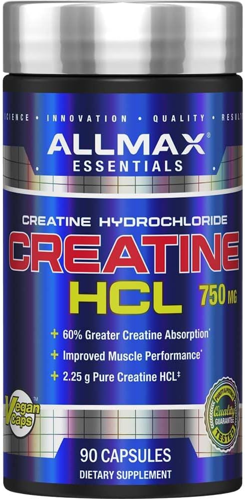 ALLMAX Essentials Creatine HCL 750 mg 90 Capsules