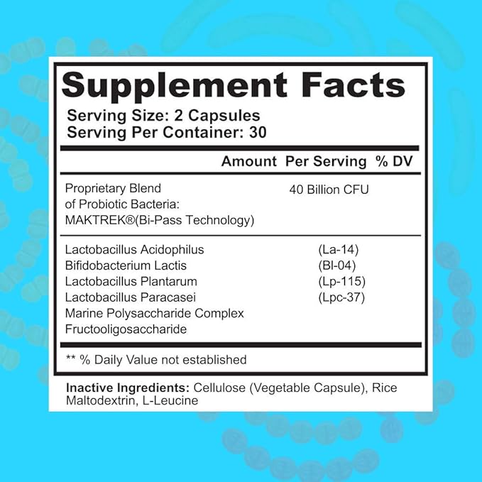 Probiotic for Women - 40 Billion CFUs - Probiotic Supplement with Prebiotics - 60 Veggie Capsules