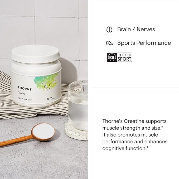 THORNE - Performance Essentials Bundle: Creatine &amp Amino Power Pack - Muscular Support Energy Boost and Cognitive Function - NSF Certified - 30 to 90 Servings