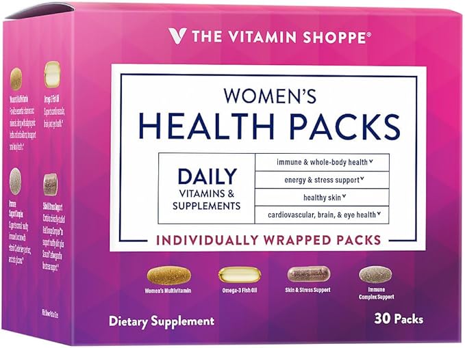 The Vitamin Shoppe WomenaTMs Health Packs A Daily Vitamin Packets for... - Premium Quality Health Support | Supplement | Daily Wellness