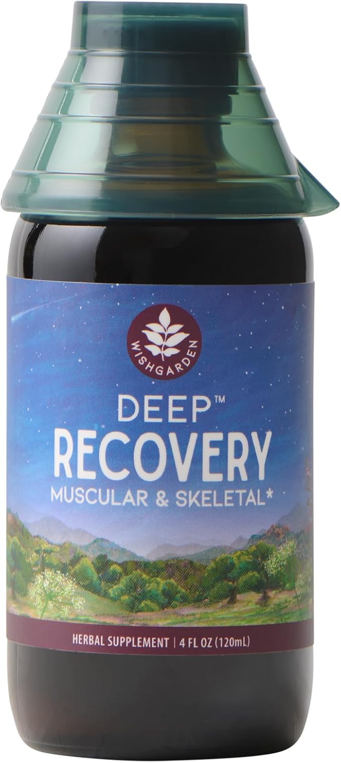 WishGarden Herbs Deep Recovery - Natural Herbal Muscle Tissue &amp Joint Support Supplement with Turmeric Curcumin Addresses Root Cause of Lingering Issues &amp Promotes Healthy Inflammatory Respo