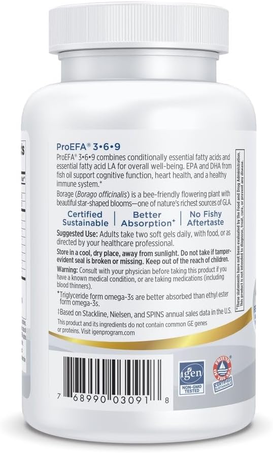 Nordic Naturals ProEFA 3-6-9 Lemon Flavor - 90 Soft Gels - 565 mg Omega-3 - EPA &amp DHA with Added GLA - Healthy Skin Cognition &amp Positive Mood - Non-GMO - 45 Servings