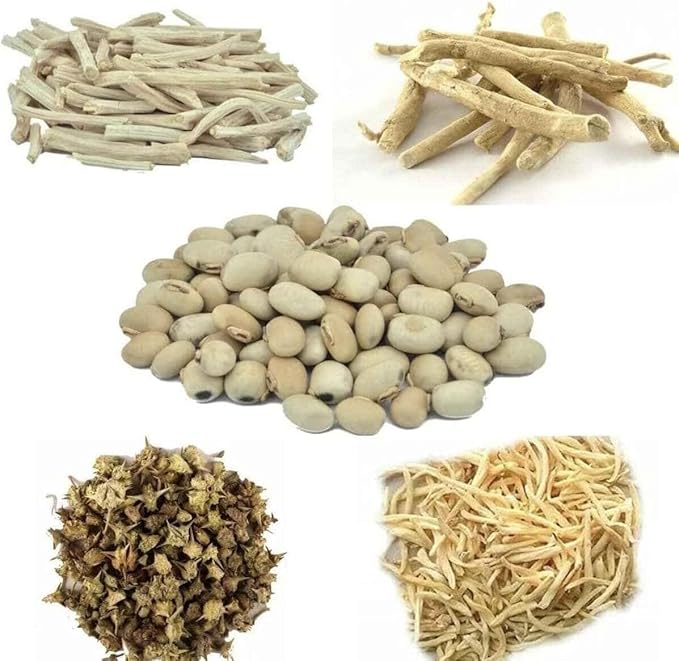 R K CART Ashwagnadha Shatavari Safed Musli Kaunch Beej &amp Gokhru Whole - 8.81Ounce / 50g X 5 Combo Pack by RK