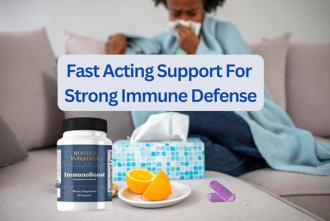 ImmunoBoost - Fast-Acting Immune Support Upper Respiratory Comfort Inflammatory Balance - 60 Vegetarian Capsules