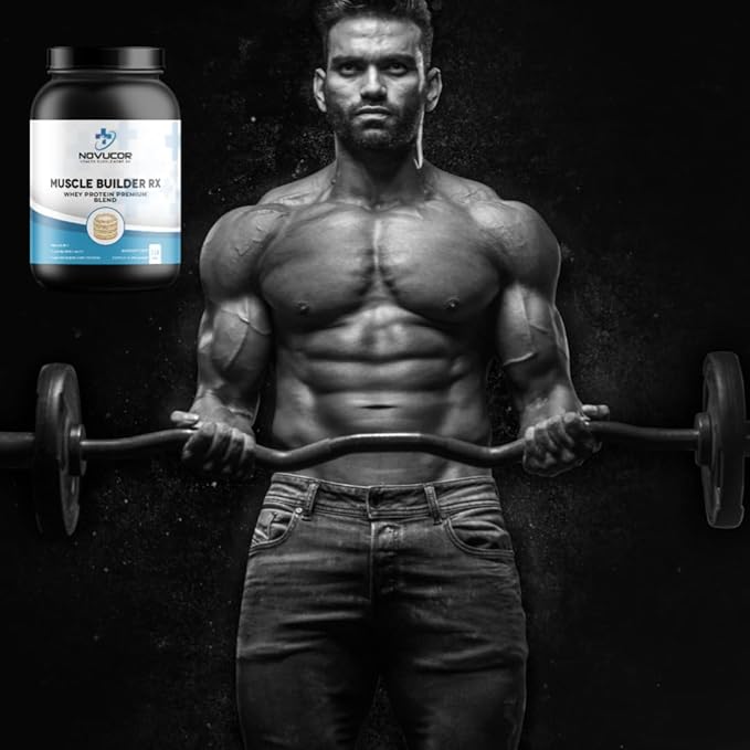 Whey Protein Powder Birthday Cake Flavor 2 Lb 24g Protein per Serving with BCAAs and Digestive Enzymes