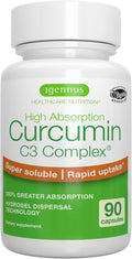 Igennus Advanced Curcumin C3 Complex 300% Greater Absorption &amp Rapid Uptake 95% Standardised Extract 90 Servings Clean Label Vegan Supplement 1-a-Day 90 Capsules