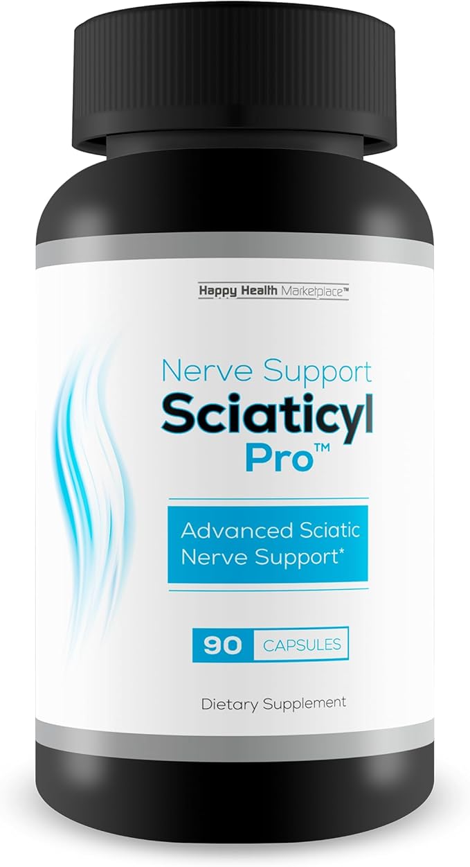 Nerve Support Sciaticyl Pro - Improved Formula - Our Best Sciatic Nerve Supplement Swelling Support - Healthy Nerve Flow For Neuropathy - Nervous System Support - Sciaticyle Nerve Repair Supplement
