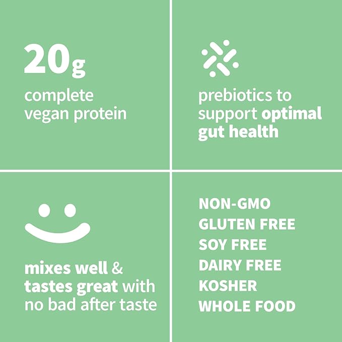 Sprout Living Epic Protein Plant Based Protein &amp Superfoods Powder Green Kingdom | 20 Grams Organic Protein Powder Greens Vegan Non Dairy Non-GMO Gluten Free Low Sugar (1 Pound 12 Serving