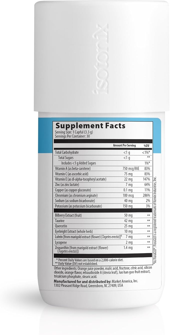 Isotonix Vision Formula with Lutein – Supports Eye Health Vision &amp Circulation – Antioxidants Zinc Vitamin C E Bilberry Zeaxanthin – Eye Supplement for Clarity &amp Protection - 30 Servings