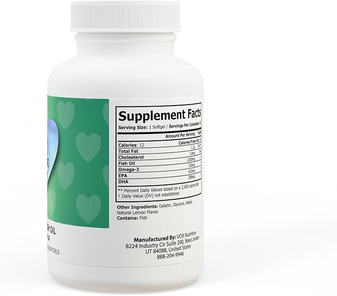 Omega 3 Fish Oil Supplement (60 SOFTGELS)