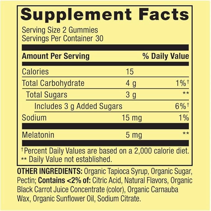 Sv + Melatonin Gummies Dietary Supplement 5 mg 120 Count +Better Guide Vitamins &ampSupplements