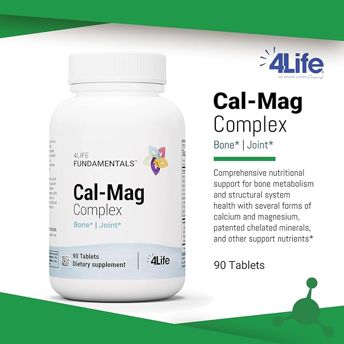 4Life Cal-Mag Complex - with Calcium Magnesium Vitamin D and K - 90 Tablets