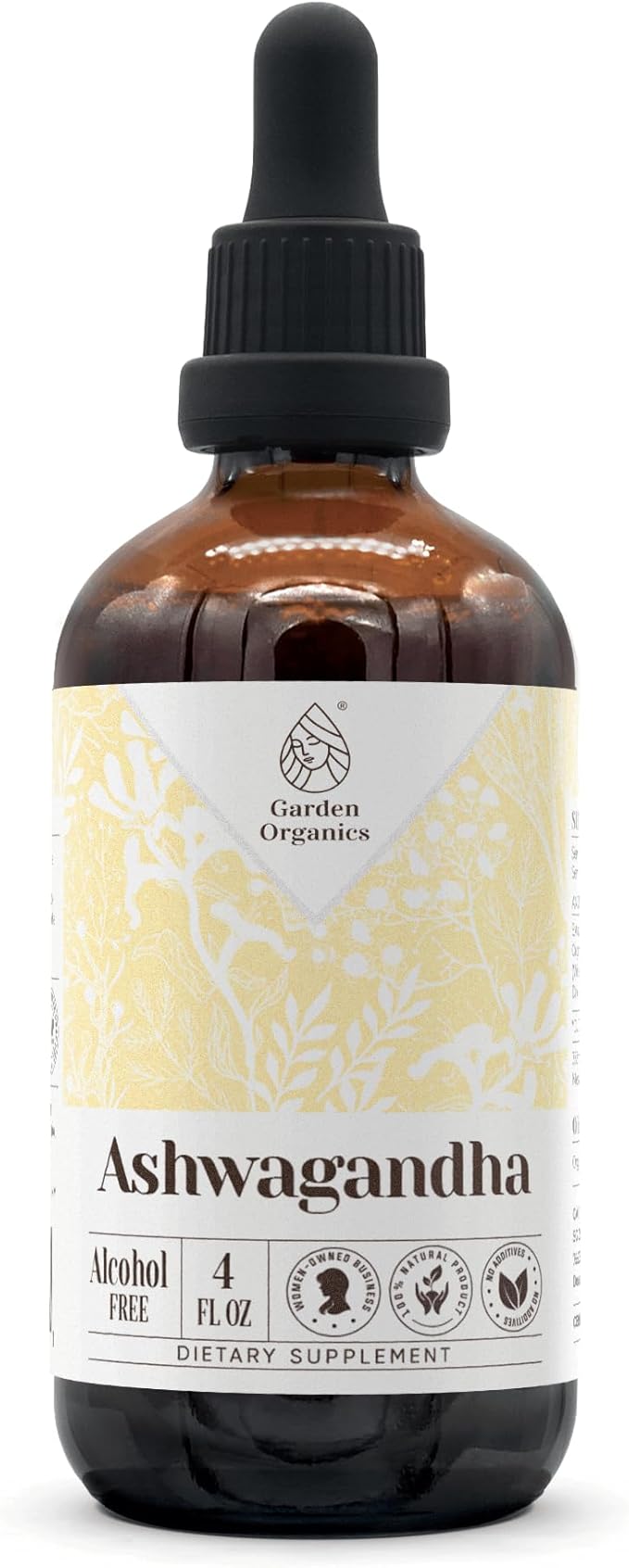 Ashwagandha Alcohol-Free Natural Tincture Extract Immune System Booster Liquid Drops Made from 100% Ashwagandha (Withania somnifera) Dried Root (4 fl oz)