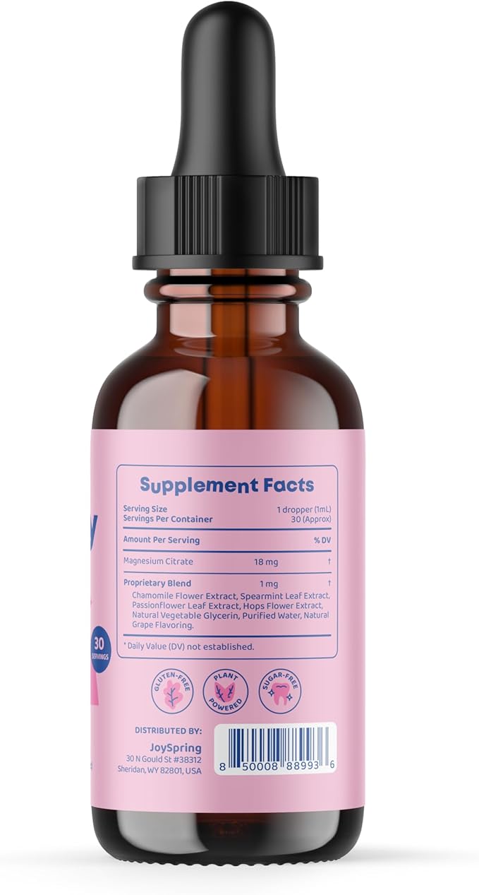 JoySpring Magnesium Citrate and SleepBerry Melatonin Liquid for Kids