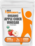 BulkSupplements.com Organic Apple Cider Vinegar Powder - Apple Cider Vinegar Supplement ACV for Digestive Support - Vegan &amp Gluten Free 500mg per Serving 1kg (2.2 lbs) (Pack of 1)