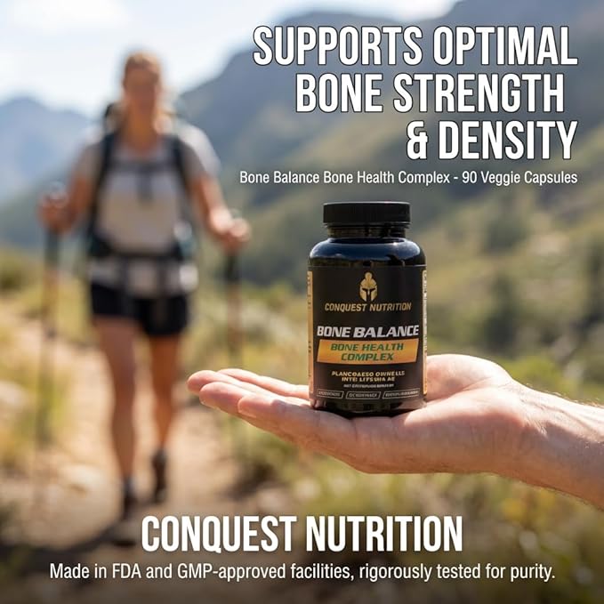 Bone Balance Health Complex – Calcium &amp Aquamin Red Algae Mineral Supplement with Vitamin K2 Turmeric &amp Trace Minerals for Bone &amp Joint Support – 90 Veggie Capsules