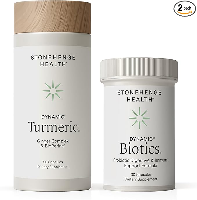 Stonehenge Health Dynamic Turmeric Dynamic Biotics Probiotic: Joints and Digestion Support Bundle