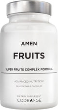Amen Fruits Daily Fruits Vitamins Supplements Over 20 Whole Fruit Extracts - Raw Multivitamin Berries Antioxidant Polyphenols Superfood &amp Flavonoids - Non-GMO - 90 Capsules