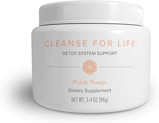 Isagenix Cleanse for Life - Powder Supplement for Cleanse Drink with No Laxatives or Diuretics - Support Metabolism with Vitamin B12 &amp Niacin -Peach Mango -3.4 Oz (16 Servings)