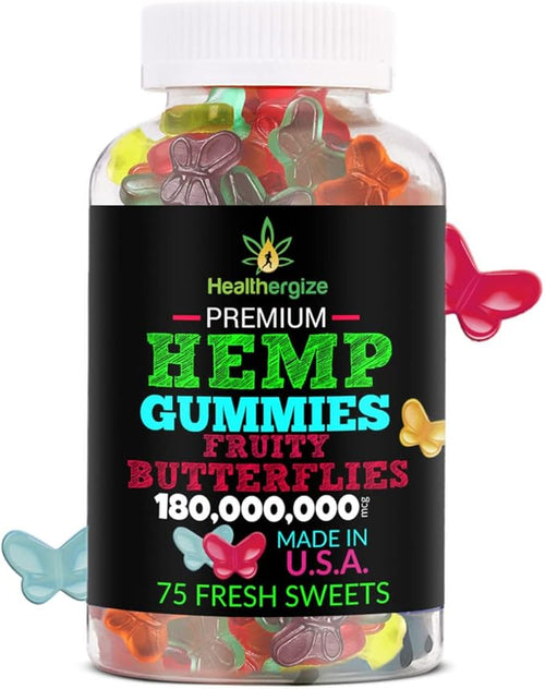 2PACK Hemp Gummies Butterflies-for Sleep Calm and Peace-Natural Hemp Party Hemp Gummy Edibles-Made in USA