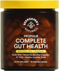 Complete Gut Health by Beekeeper's Naturals 3-in-1 Prebiotic Postbiotic Probiotics for Digestive Health &amp Bloating Relief for Women &amp Men Propolis Powered Gluten-Free Vegan Capsules 60ct