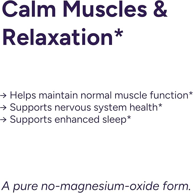 Low Dose Magnesium Glycinate - 70 mg per Serving - 90 Capsules Easy to Swallow