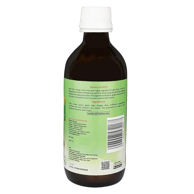 Dr. Patkar's Apple Cider Vinegar with Garlic Ginger Lemon and Honey 200ml