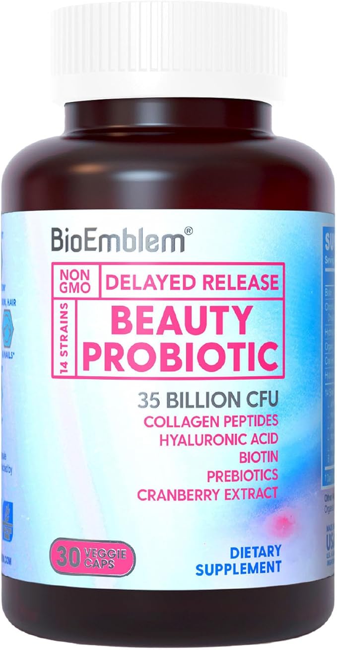 BioEmblem Beauty Probiotics for Women and CoQ10 with BioPerine 90 Count