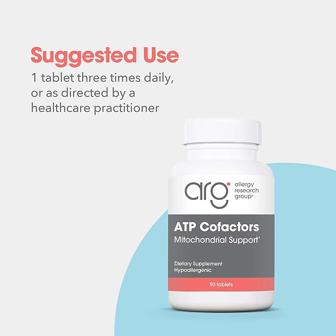 Optimox ATP Cofactors - Vitamin B Complex for Women and Men Vitamin B2 and B3 100mg Riboflavin and 500mg Niacin High Potency Multivitamin Tablets for Energy Support - 90 Count