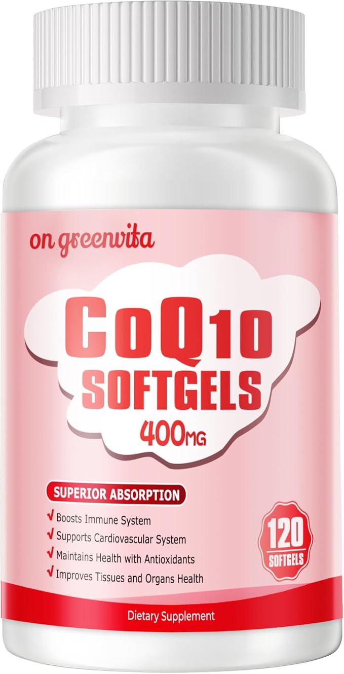 CoQ10-400mg-Softgels with PQQ BioPerine &amp Omega-3 Coenzyme Q10(Ubiquinone) Supplement for High-Absorption Powerful-Antioxidant Support Heart &amp Energy-Production 120 Servings