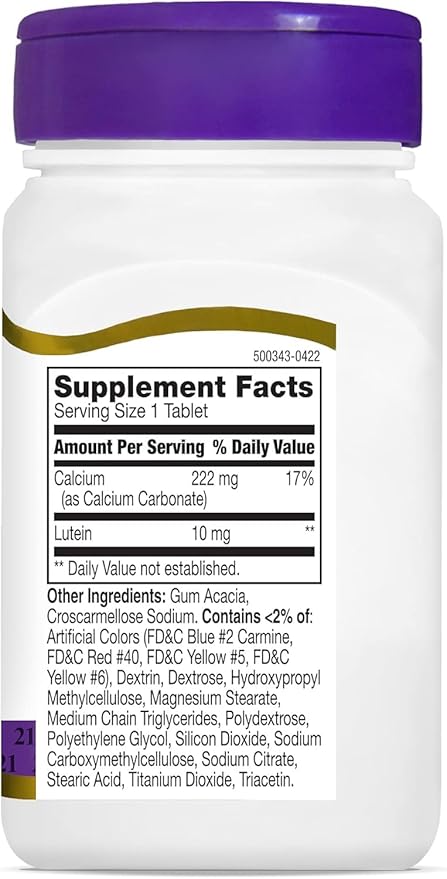 21st Century Lutein 10 mg - 60 Tablets Pack of 2