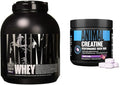 Animal Whey Isolate Whey Protein Powder – Isolate Loaded for Post Workout and Recovery &amp Creatine Chews Tablets - Enhanced Creatine Monohydrate with AstraGin to Improve Absorption